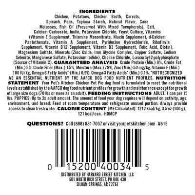 Show full view: Your Pet's Kitchen Chicken Pot Pie Wet Dog Food, 3.5-oz cup, case of 12 slide 5 of 8