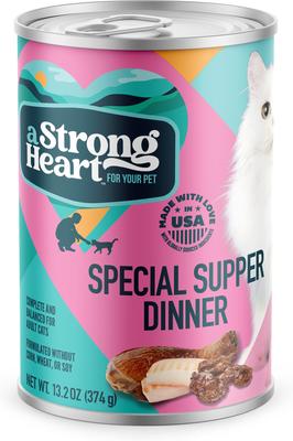 Show full view: A Strong Heart Special Supper Dinner Pate Wet Cat Food, 13.2-oz can, case of 12 slide 3 of 7