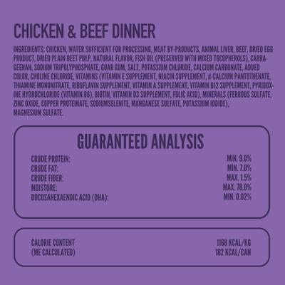 Show full view: A Strong Heart Chicken & Beef Dinner Puppy Wet Dog Food, 5.5-oz can, case of 24 slide 5 of 10