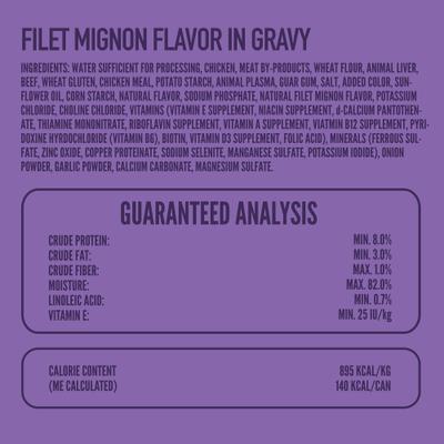 Show full view: A Strong Heart Filet Mignon Flavor in Gravy Wet Dog Food, 5.5-oz can, case of 24 slide 5 of 10