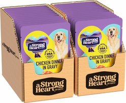 A Strong Heart Chicken Dinner in Gravy Wet Dog Food, 3.5-oz pouch, case of 24