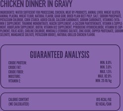 A Strong Heart Chicken Dinner in Gravy Wet Dog Food, 3.5-oz pouch, case of 24 slide 2 of 9
