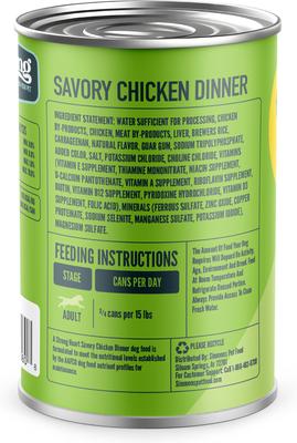 Show full view: A Strong Heart Savory Dinner with Chicken Wet Dog Food, 22-oz can, case of 12 slide 4 of 10