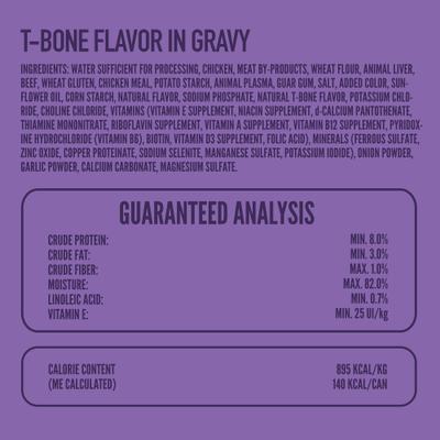 Show full view: A Strong Heart T-Bone Flavor in Gravy Wet Dog Food, 5.5-oz can, case of 24 slide 5 of 11
