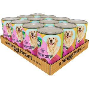 A Strong Heart Country Stew Wet Dog Food, 22-oz can, case of 12