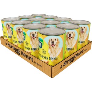 A Strong Heart Savory Dinner with Chicken Wet Dog Food, 22-oz can, case of 12