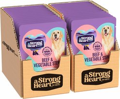 A Strong Heart Beef & Vegetable Stew Wet Dog Food, 3.5-oz pouch, case of 24
