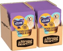 A Strong Heart Chicken Casserole Dinner in Gravy Wet Dog Food, 3.5-oz pouch, case of 24