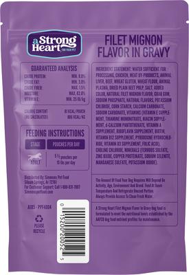 Show full view: A Strong Heart Filet Mignon in Gravy Wet Dog Food, 3.5-oz pouch, case of 24 slide 4 of 10