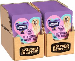 A Strong Heart Filet Mignon in Gravy Wet Dog Food, 3.5-oz pouch, case of 24