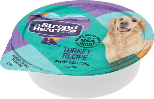 Show full view: A Strong Heart Turkey Recipe Wet Dog Food, 3.5-oz cup, case of 12 slide 3 of 11