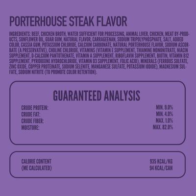 Show full view: A Strong Heart Porterhouse Steak Flavor Wet Dog Food, 3.5-oz cup, case of 12 slide 5 of 11