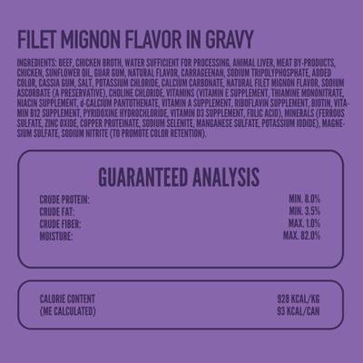Show full view: A Strong Heart Filet Mignon Flavor in Gravy Wet Dog Food, 3.5-oz cup, case of 12 slide 5 of 11