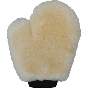 Tail Tamer by Professional's Choice Shearling Horse Grooming Mitt, Natural