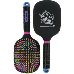 Tail Tamer by Professional's Choice Paddle Horse Brush, Rainbow