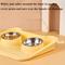 Show in main carousel: NonoPets Non-Slip Dual Bowl Set with Raised Base Cat Food & Water Feeder, Yellow slide 7 of 8