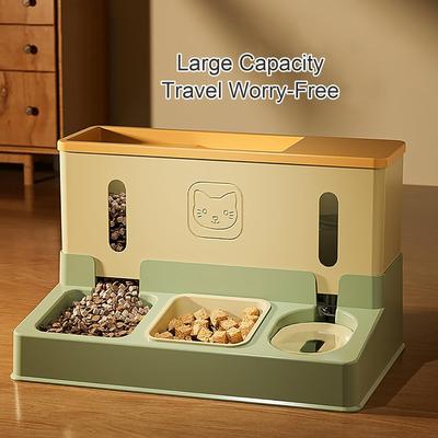 Show full view: NonoPets 2-in-1 Smart Feeding Station Cat Feeder & Water Dispenser, Pink slide 4 of 8