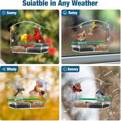 Yarty Outdoor Transparent Acrylic Window Wild Bird Feeder slide 2 of 9