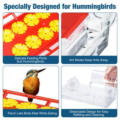 Show full view: Kingsyard Dual-Use Outdoors Hanging & Window Installation Wild Bird Feeder, Clear, 1.62-lb slide 9 of 9