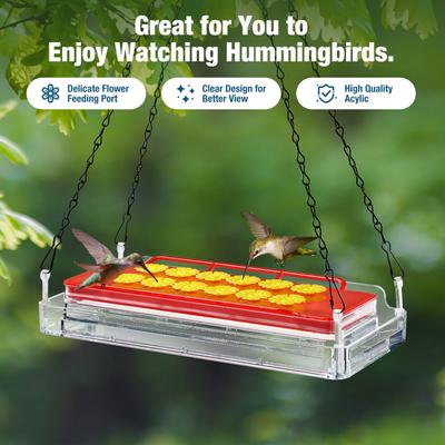 Show full view: Kingsyard Dual-Use Outdoors Hanging & Window Installation Wild Bird Feeder, Clear, 1.62-lb slide 4 of 9