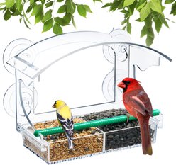 Yarty Outdoor Transparent Acrylic Window Wild Bird Feeder