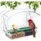 Show in main carousel: Yarty Outdoor Transparent Acrylic Window Wild Bird Feeder slide 1 of 9