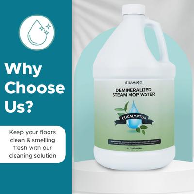 Show full view: Steam & Go Eucalyptus Mint Demineralized Steam Mop Water, 1-gal bottle, 1 count slide 6 of 6