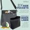 Show in main carousel: Katziela Hands Free Quick Access Magnet Closure Anti Spill Expandable Dog Treat Pouch with Adjustable Shoulder Strap & Belt Clip, Small, Black slide 8 of 9