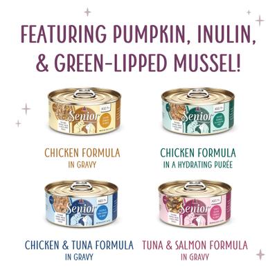 Show full view: Weruva Senior Timeless Tails Variety Pack Canned Cat Food, 12 count, 5.5-oz can slide 6 of 10