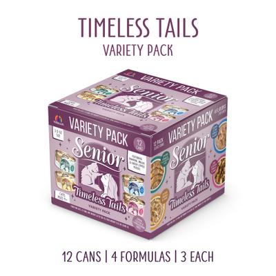 Show full view: Weruva Senior Timeless Tails Variety Pack Canned Cat Food, 12 count, 3-oz can slide 3 of 10