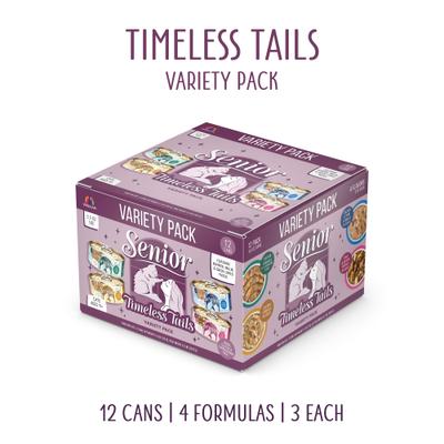 Show full view: Weruva Senior Timeless Tails Variety Pack Canned Cat Food, 12 count, 5.5-oz can slide 3 of 10