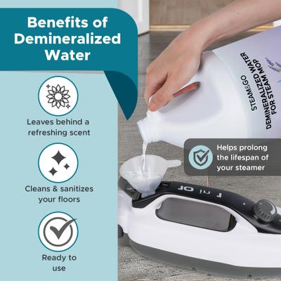 Show full view: Steam & Go Lavender Demineralized Steam Mop Water, 1-gal bottle, 1 count slide 5 of 6