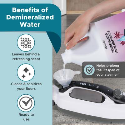 Show full view: Steam & Go Hotel California Demineralized Steam Mop Water, 1-gal bottle, 1 count slide 4 of 5