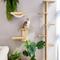 Show in main carousel: FUKUMARU Solid Rubber Wood Wall Mounted Cat Wall Shelf with 2 Platform & Sisal Mat, Brown slide 6 of 7