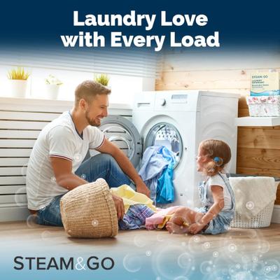Show full view: Steam & Go Laundry 3-in-1 Dissolvable Detergent Sheets, 30 count slide 8 of 8