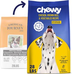 Chewy Made Complete Nutrition Chicken, Brown Rice & Vegetables Recipe Dry Dog Food (FORMERLY AMERICAN JOURNEY), 28-lb bag