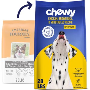 Chewy Made Complete Nutrition Chicken, Brown Rice & Vegetables Recipe Dry Dog Food (FORMERLY AMERICAN JOURNEY), 28-lb bag