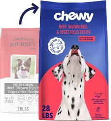 Chewy Made Complete Nutrition Beef, Brown Rice & Vegetables Recipe Dry Dog Food (FORMERLY AMERICAN JOURNEY), 28-lb bag