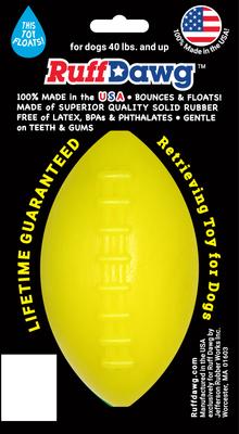 Show full view: Ruff Dawg Football Dog Chew Toy, Yellow, X-Large slide 2 of 4
