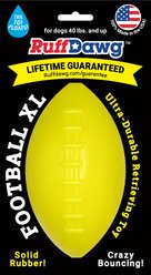 Ruff Dawg Football Dog Chew Toy, Yellow, X-Large