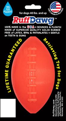 Show full view: Ruff Dawg Football Dog Chew Toy, Orange, X-Large slide 2 of 4
