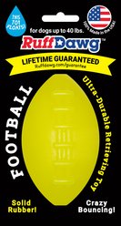 Ruff Dawg Football Dog Chew Toy, Yellow, Small