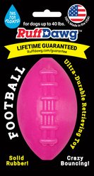 Ruff Dawg Football Dog Chew Toy, Pink, Small