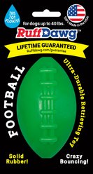 Ruff Dawg Football Dog Chew Toy, Green, Small