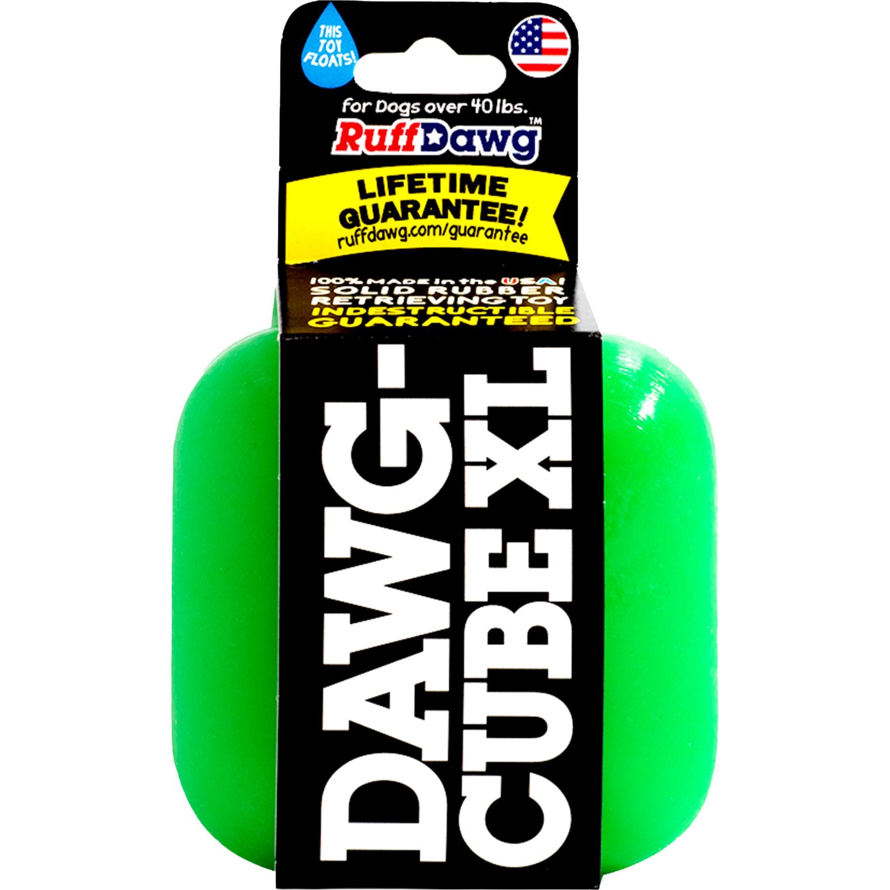 Ruff Dawg Dawg-Cube Dog Chew Toy, Green, X-Large