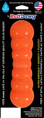 Show full view: Ruff Dawg Dawg-Buster Tough Dog Chew Toy, Orange, Small slide 2 of 4