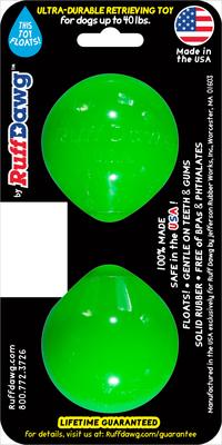 Show full view: Ruff Dawg Big Dawg Dog Chew Toy, Green, Small slide 2 of 3