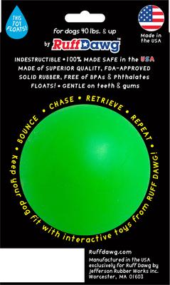Show full view: Ruff Dawg Ball Tough Dog Chew Toy, Green, XX-Large slide 2 of 3