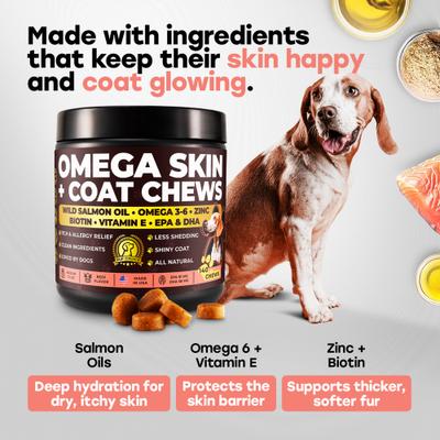 Show full view: Pup Choice Omega-3 Skin & Coat with Biotin Salmon Flavor Soft & Chewy Dog Treats, 140 Count slide 4 of 11
