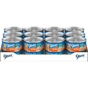 9 Lives Hearty Cuts with Real Chicken & Fish In Gravy Wet Cat Food, 5.5-oz can, case of 24